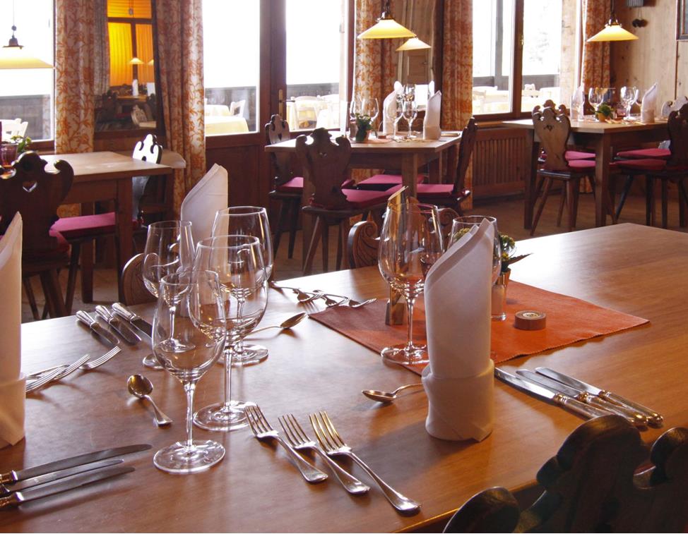 Tables in the dining room