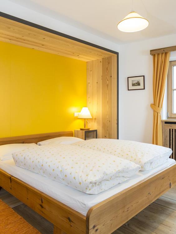 The double bed in the Panorama Superior double room